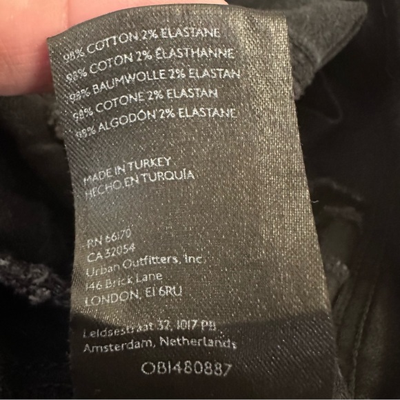 *SOLD* Free People We The Free Firecracker Flare Jeans Black Denim Size 28 - Picture 9 of 10